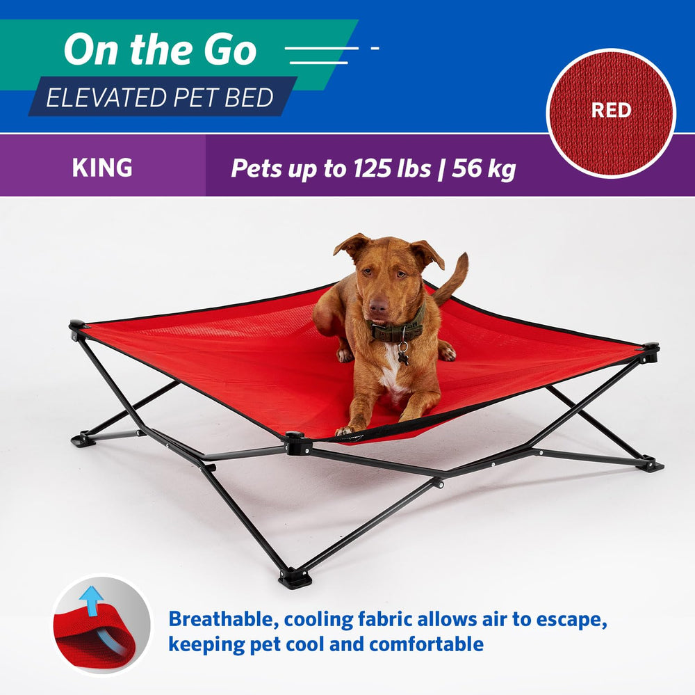 Cama elevada para exteriores de Coolaroo, adecuada para superficies irregulares.