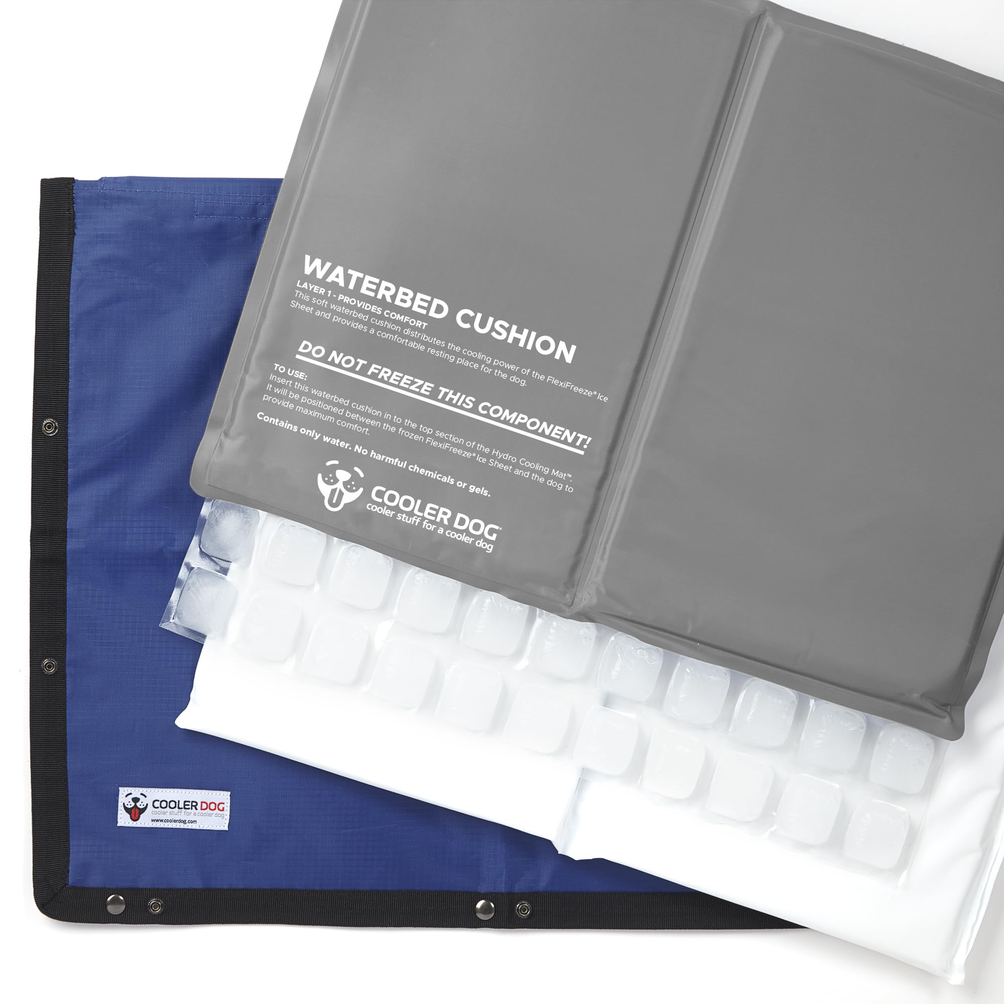 CoolerDog Hydro Cooling Mat: cubierta lavable para uso diario y fácil limpieza.