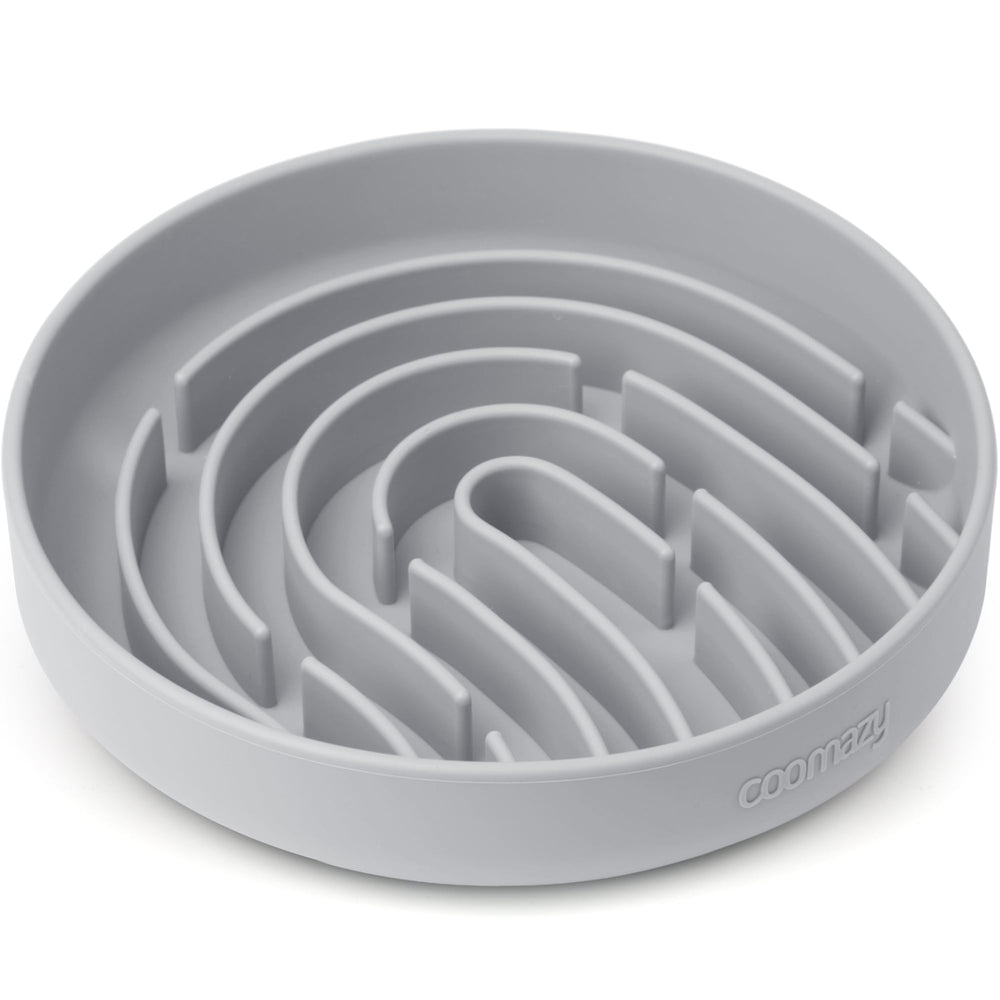 Coomazy tazón lento de silicona con laberinto para comidas pausadas