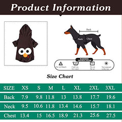 Coomour sudadera pavo para mascotas, vista trasera, cómodo para paseos festivos