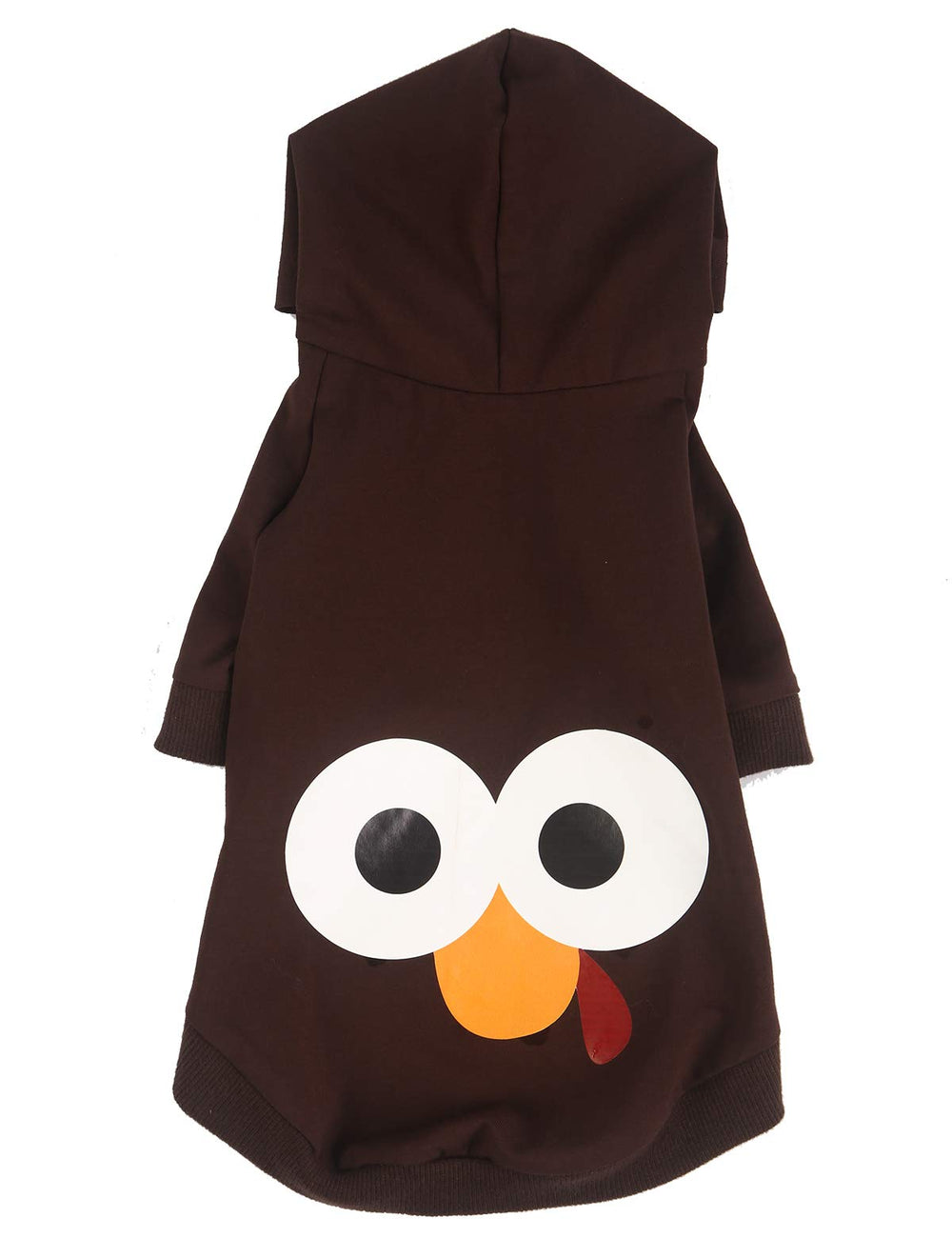 Coomour sudadera pavo para mascotas, vista frontal, ideal para fiestas de Acción de Gracias