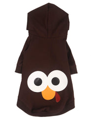 Coomour sudadera pavo para mascotas, vista frontal, ideal para fiestas de Acción de Gracias