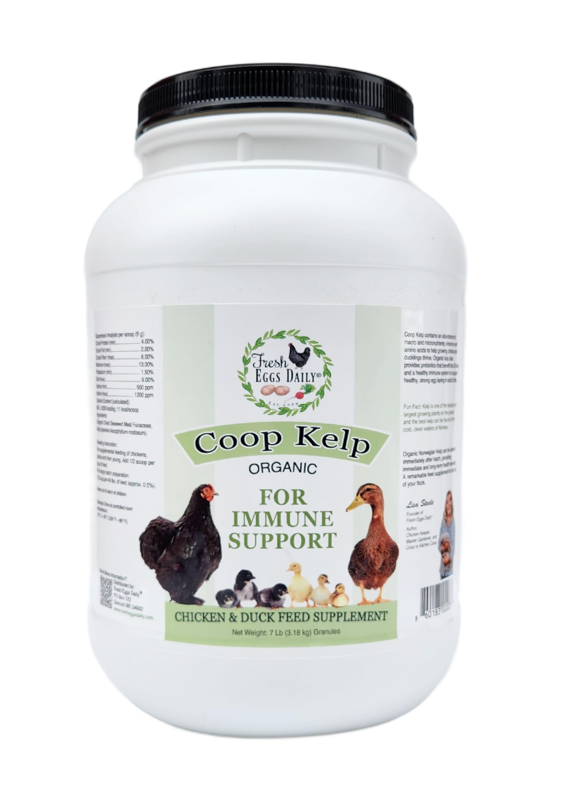Coop Kelp: botella del suplemento para aves, nutrición equilibrada para gallinas y patos.