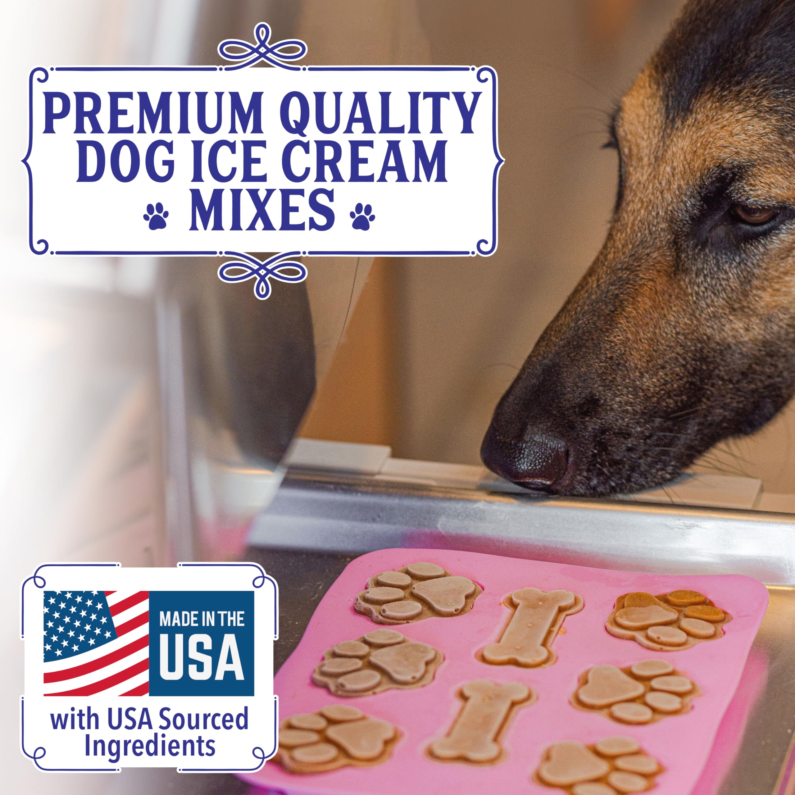 Pupsicle Mix para perros de todos los tamaños, sabor pollo y batata.