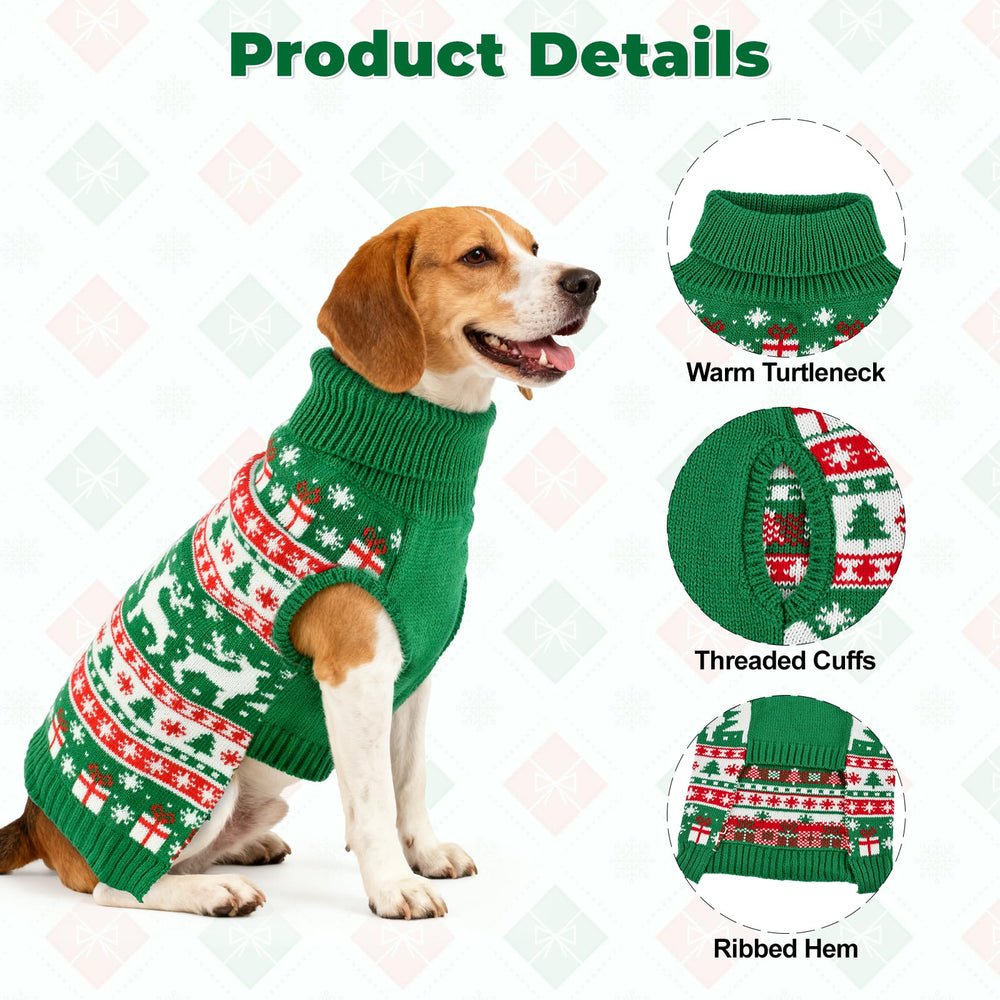 CooShou sudadera de tejido acrílico cálido para mantener al perro cómodo.