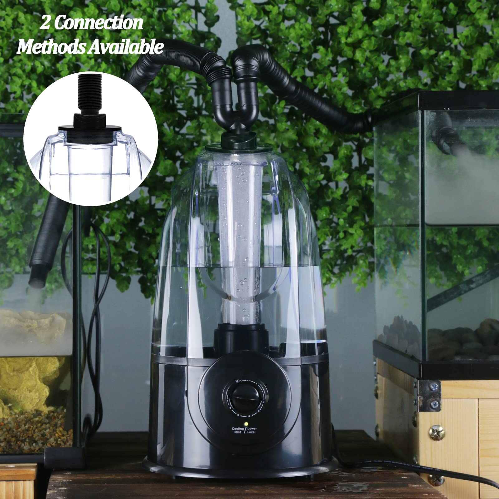 COOSPIDER doble tubo extensible para humidificar dos terrarios simultáneamente