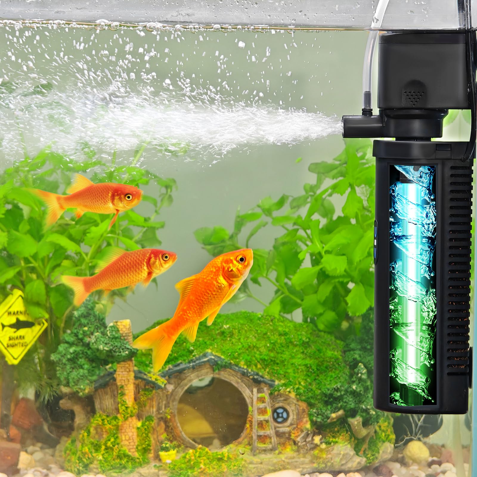 COOSPIDER filtro para acuario de pez dorado y tanques 20-75 galones, filtración eficiente