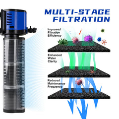 Coospider-Repta filtro acuario espuma tres niveles para agua clara
