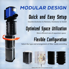 Coospider Repta filtro submersible para acuario facilita limpieza y mantenimiento