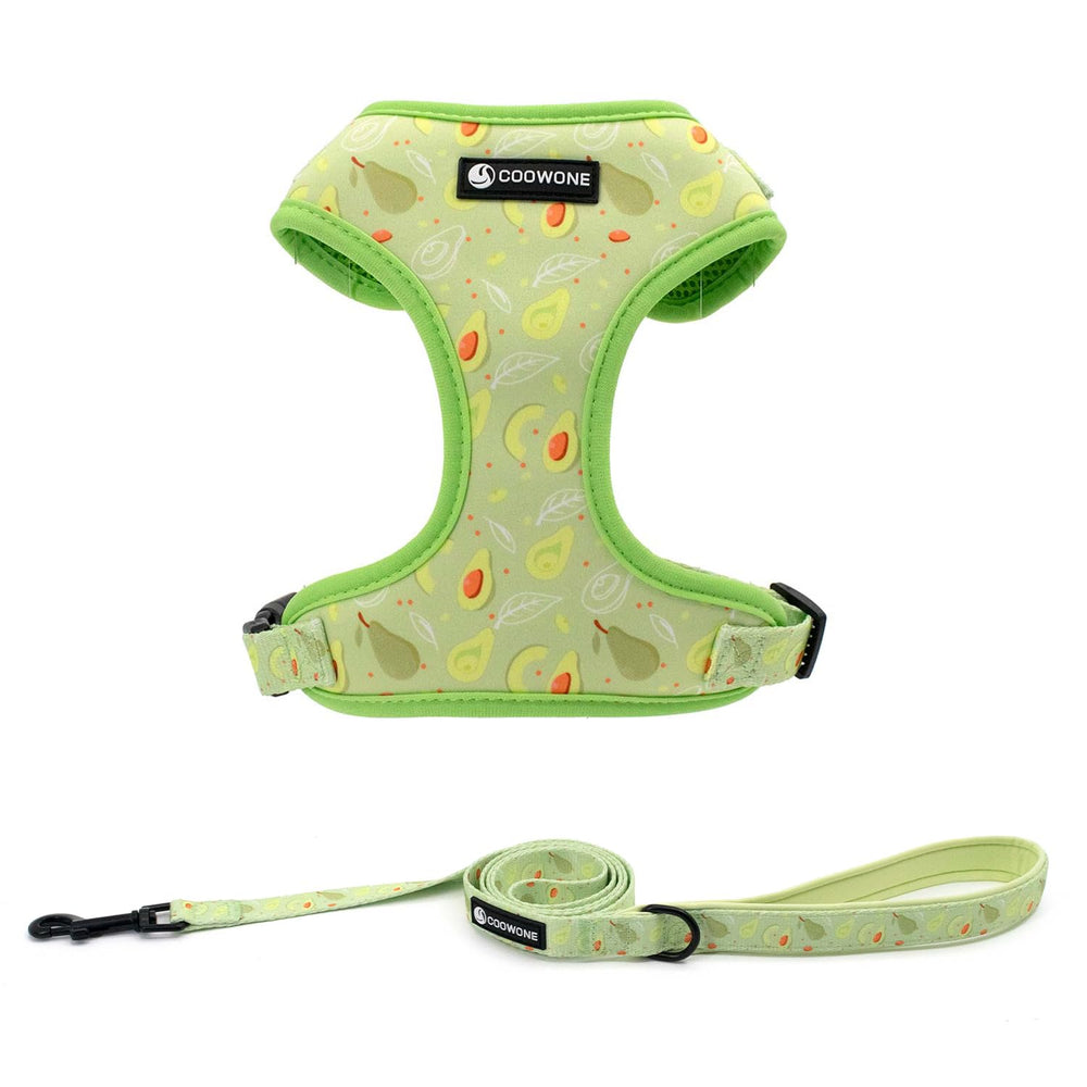 Arnés COOWONE para perro ajustable con estampado vivo, ideal para caminatas