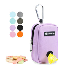 COOWONE bolsa-tratitos-perro-dispensador morada para entrenamiento con recompensa y fácil acceso