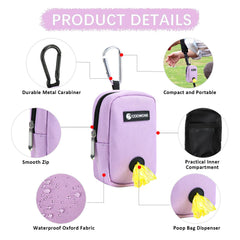COOWONE bolsillo-entrega-tratitos-perro morada para paseos sin perder tiempo