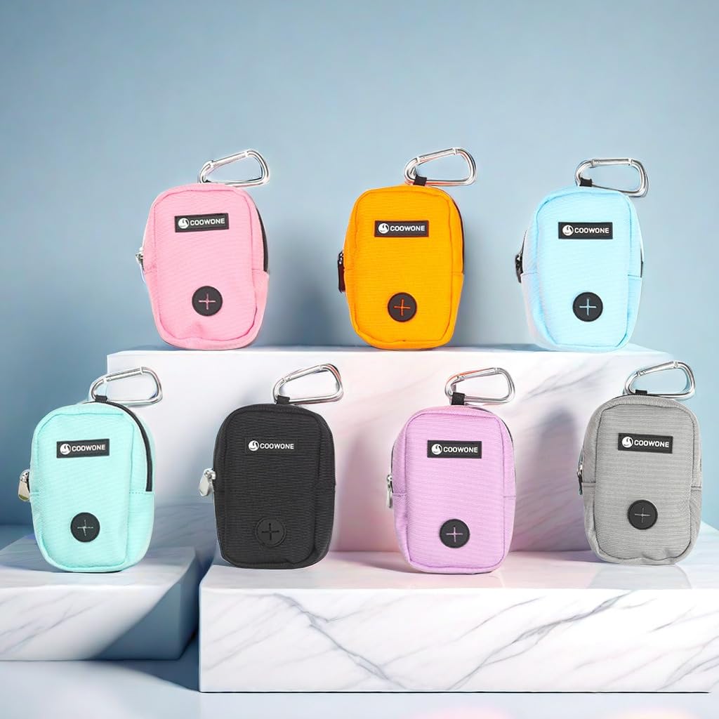 COOWONE capacidad-bolsas-1-2-rollos-dispensador morada