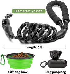 COOYOO correa de 6 pies resistente para perros activos y tirones seguros.