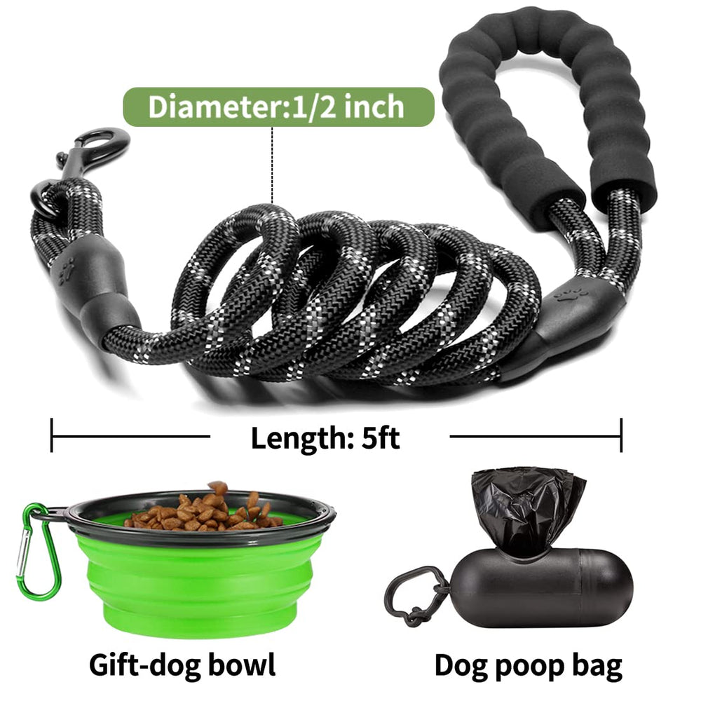 Paquete de 2 correas COOYOO con dispensador de bolsas para paseos limpios.