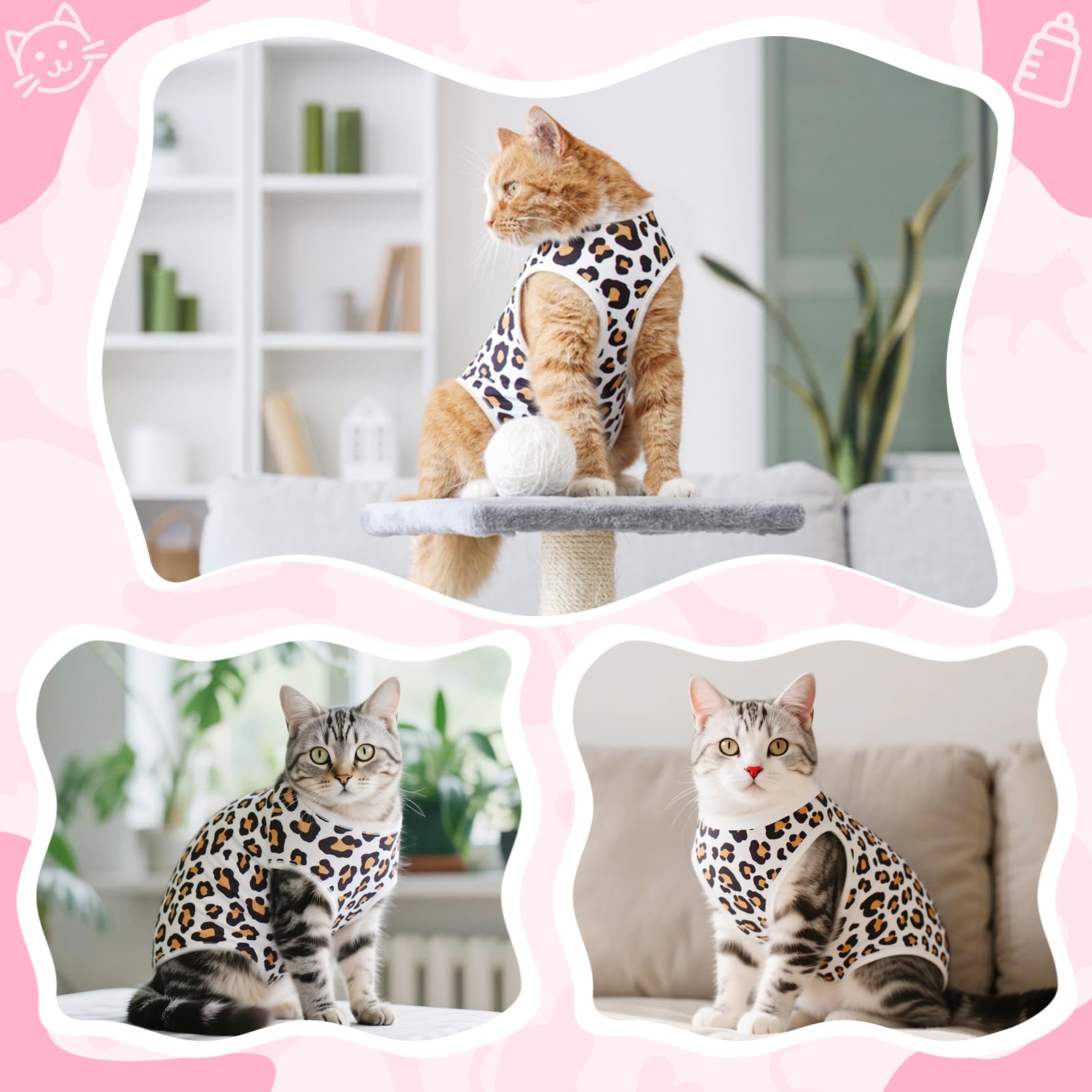 Coppthinktu Cat Recovery Suit, abertura en U, permite usar la caja de arena sin sacar.
