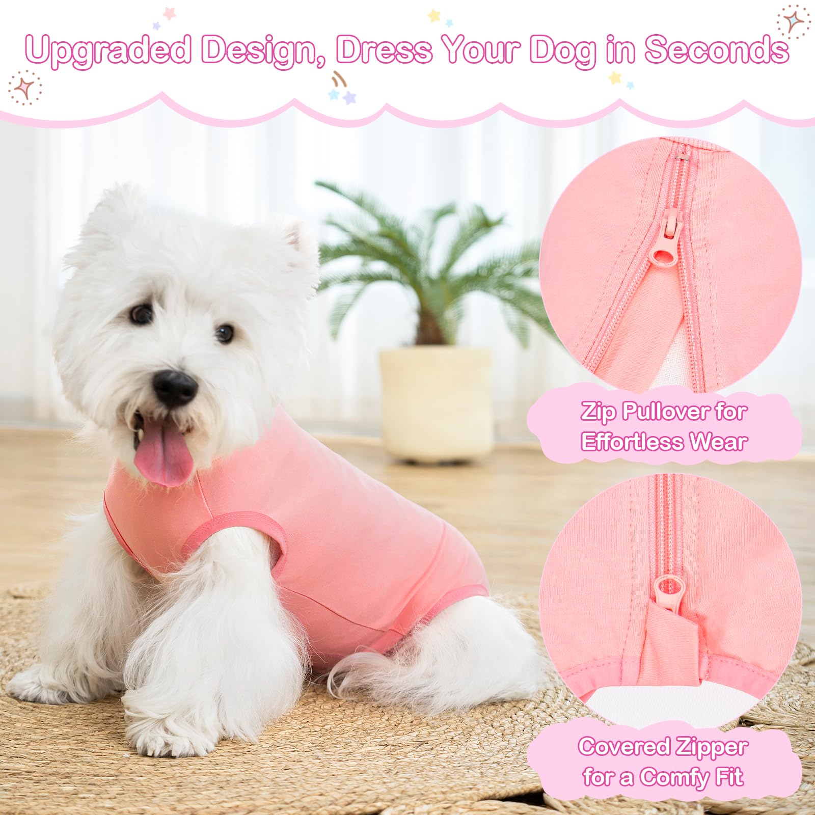 Detalle de cremallera suave Coppthinktu para perro