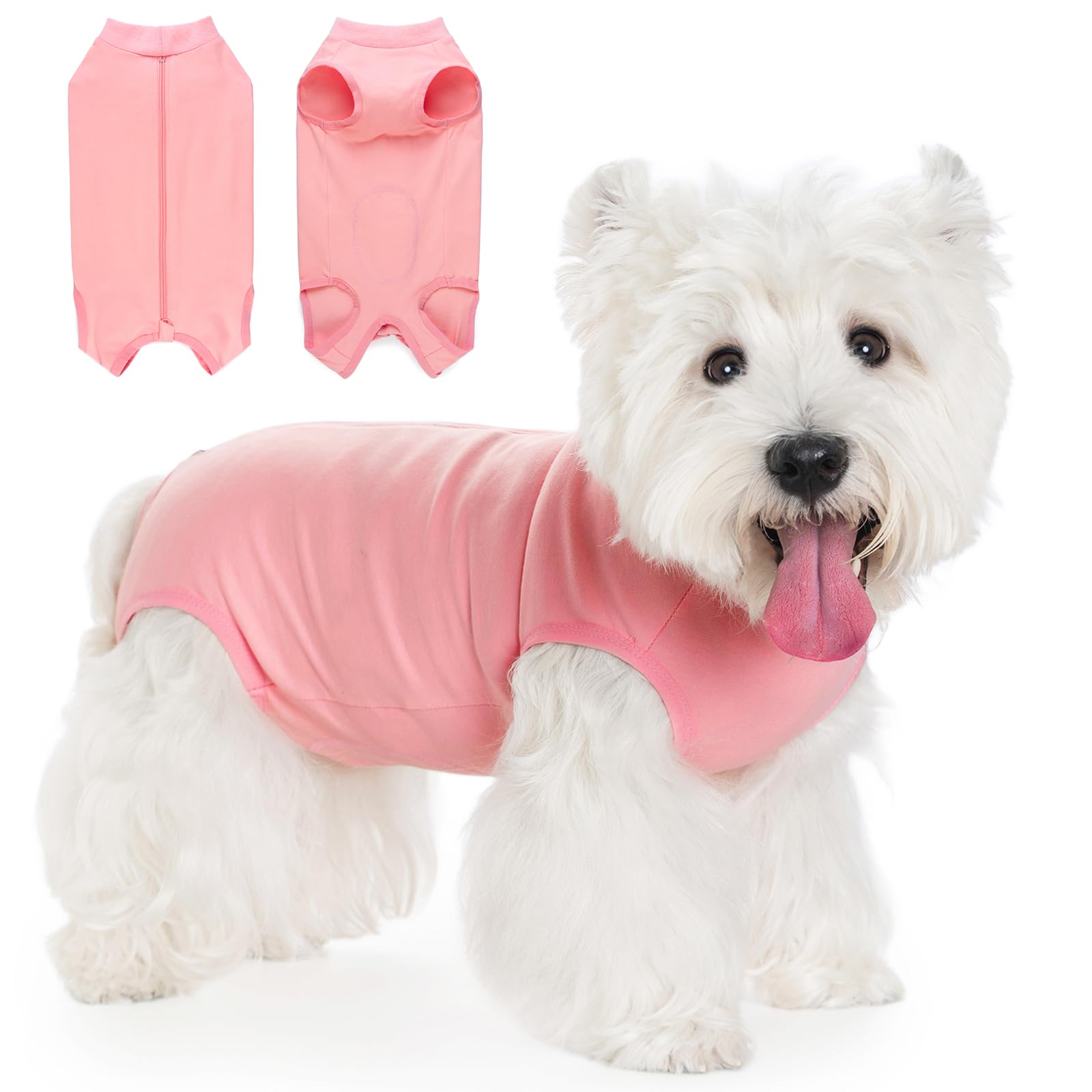 Funda Coppthinktu para recuperación de perro con cremallera fácil de vestir