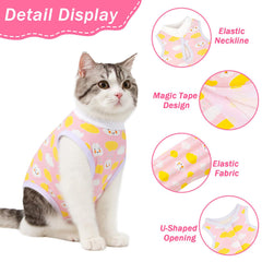 Coppthinktu traje de recuperación para gata, patrón rosquilla, estilo y recuperación suave
