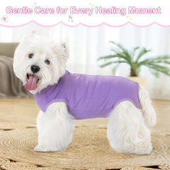 Coppthinktu onesie perro tejido suave para descanso y recuperación