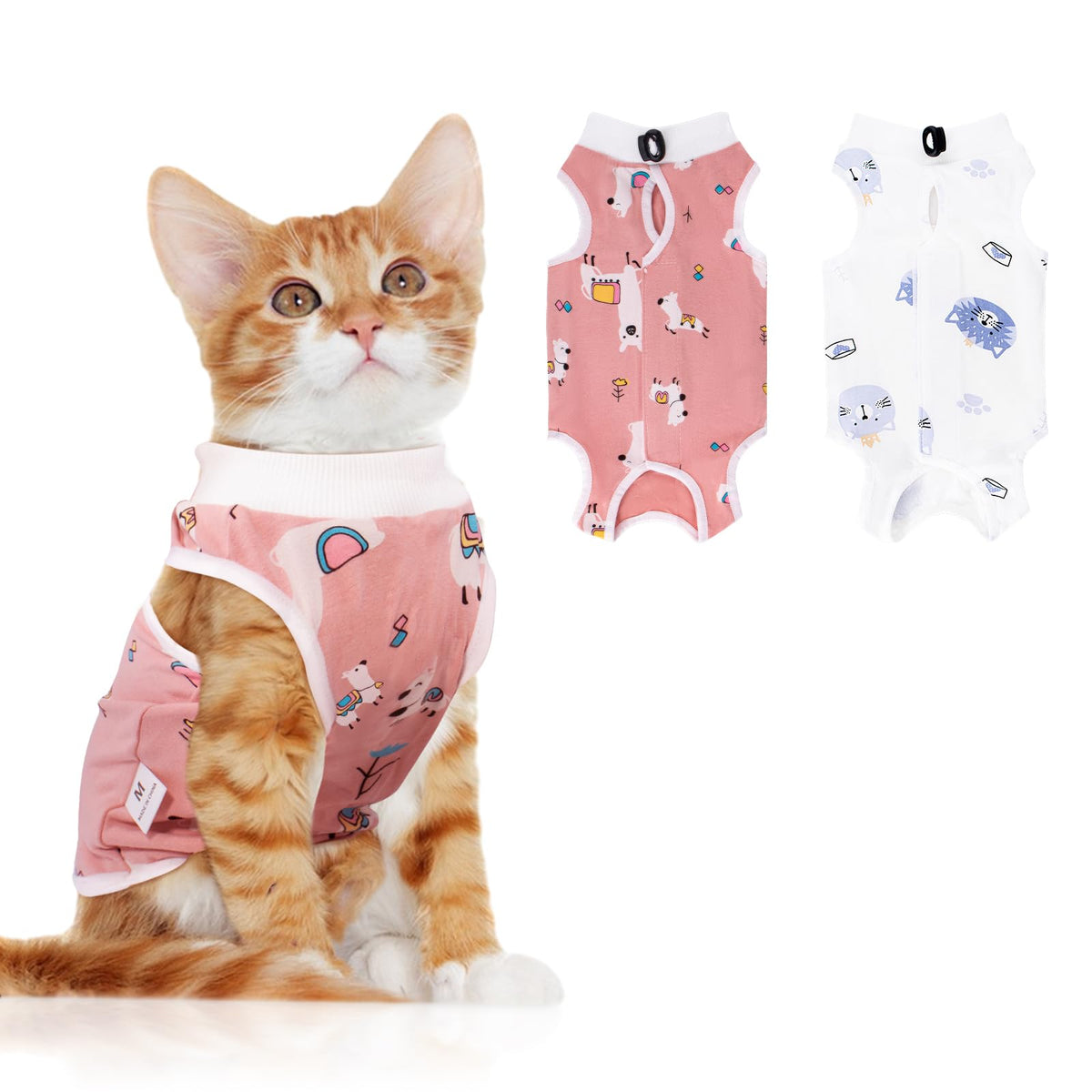 Coppthinktu onesie recuperación gato hembras: prenda cómoda para recuperación postoperatoria.
