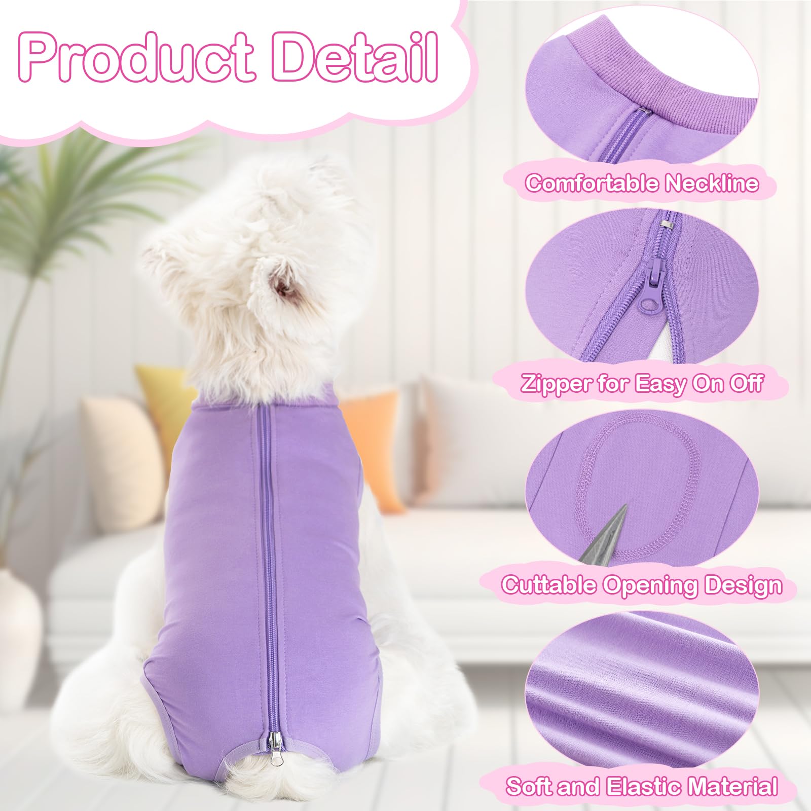 Coppthinktu prenda recuperación perro colores sólidos elegantes y prácticos