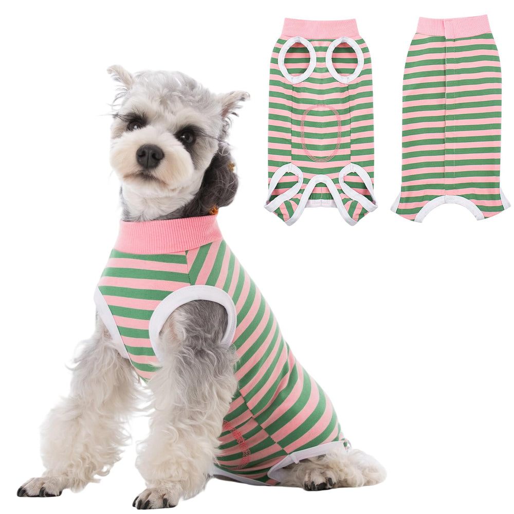 Coppthinktu Recovery Suit para perros: botones frontales, fácil de colocar y cómodo.