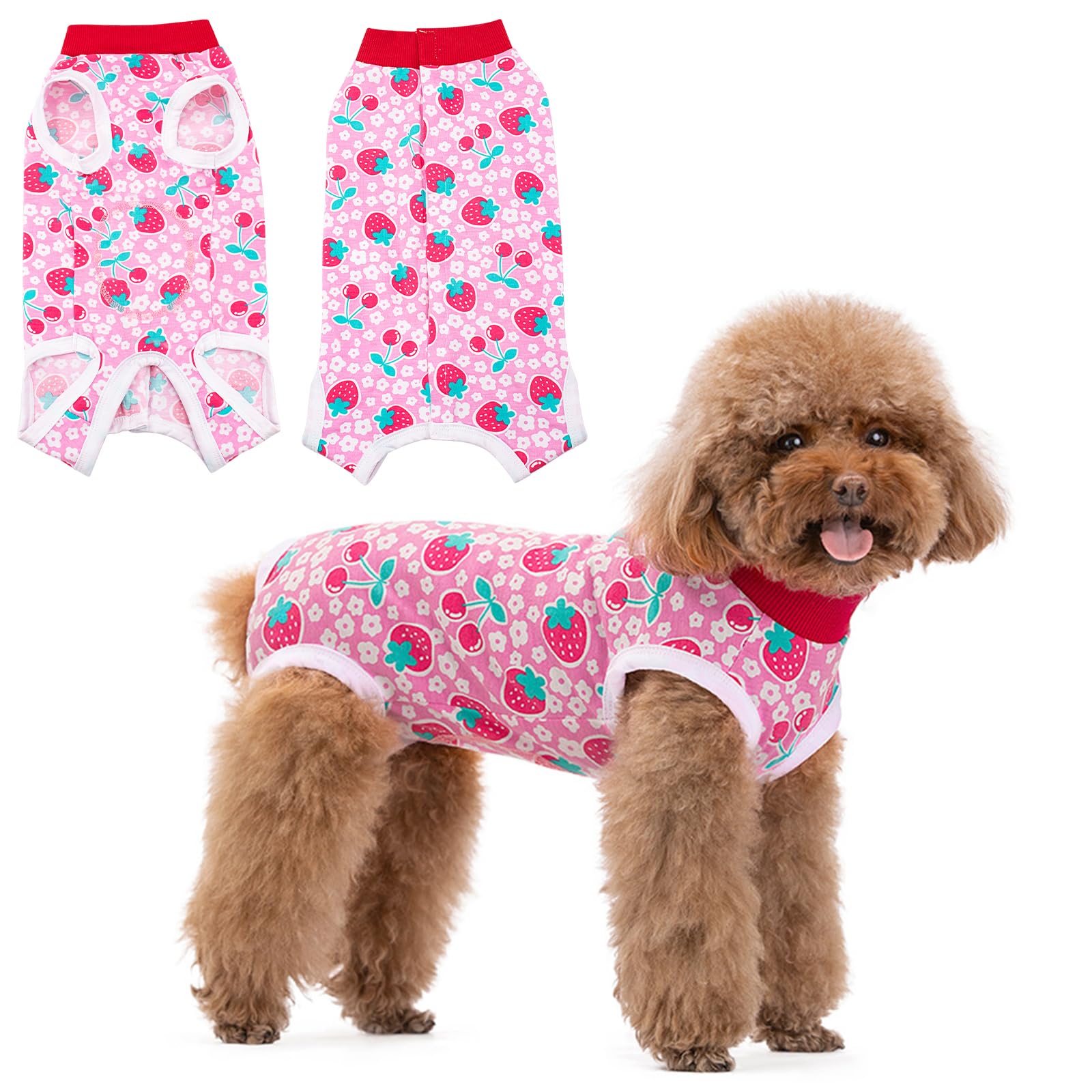 Coppthinktu: traje de recuperación para perro con cierre de espalda, cómodo y seguro.