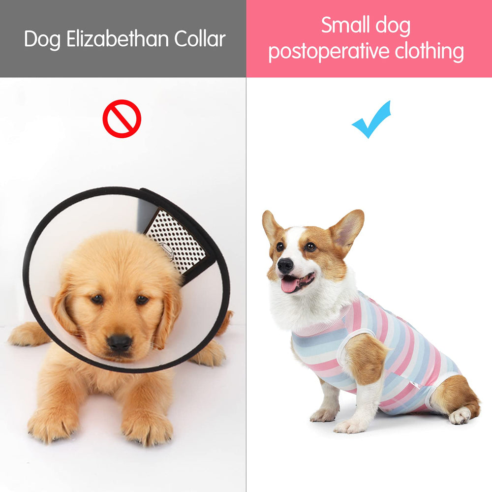 Traje Coppthinktu de Recuperación, recorte oval para orinar, evita necesidad de collar.