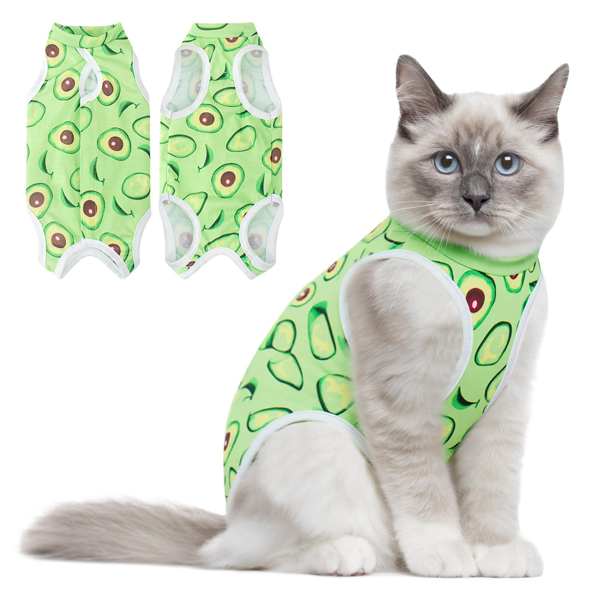 Coppthinktu traje recuperación gato frontal, cómodo y suave para la curación