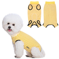 Coppthinktu traje de recuperación para perros, frente con botones, fácil de vestir.