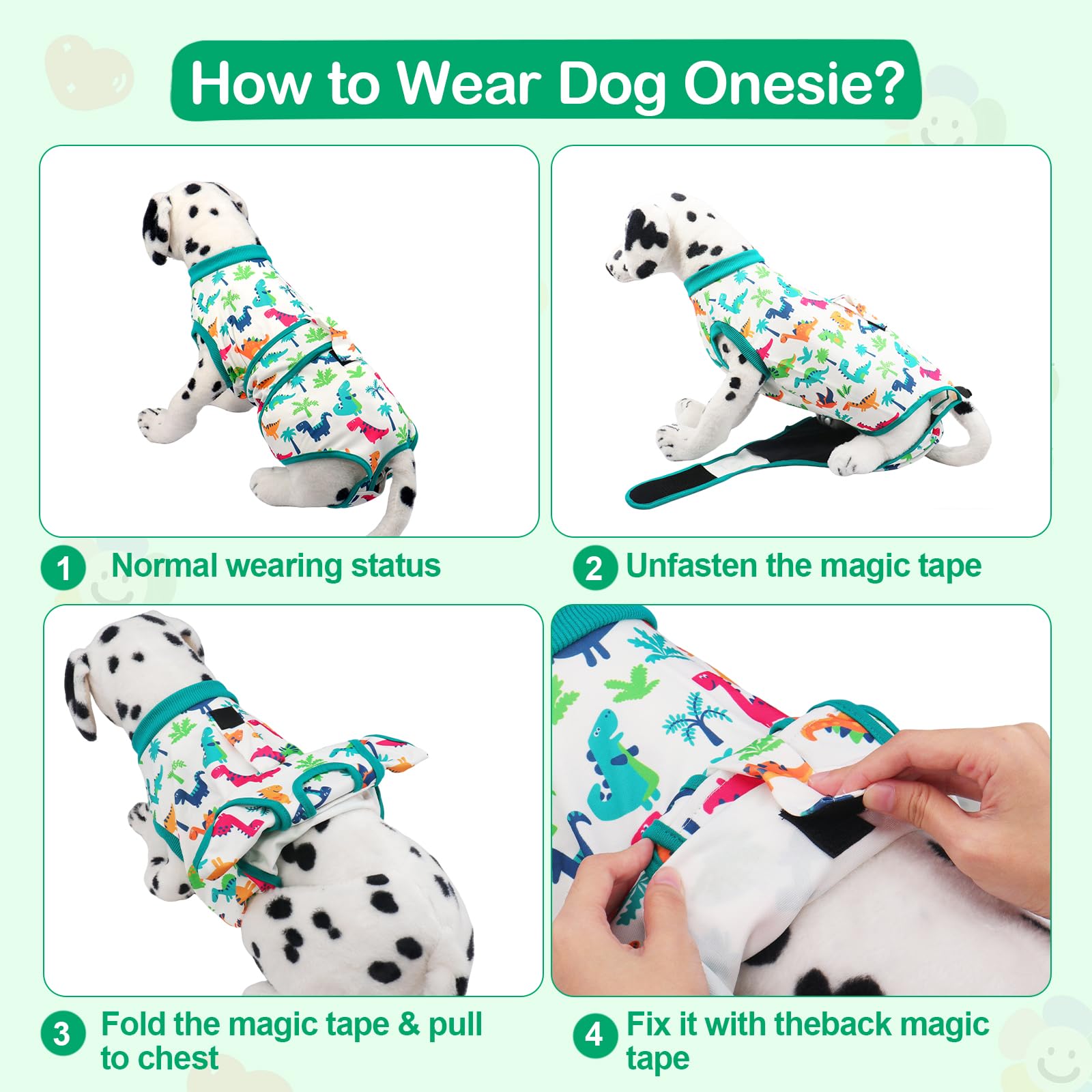 Coppthinktu traje de recuperación para perros, tejido suave, transpirable y agradable al tacto.