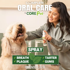 Botella CORE Pet Complete Oral Care 4oz para cuidado bucal sin cepillado