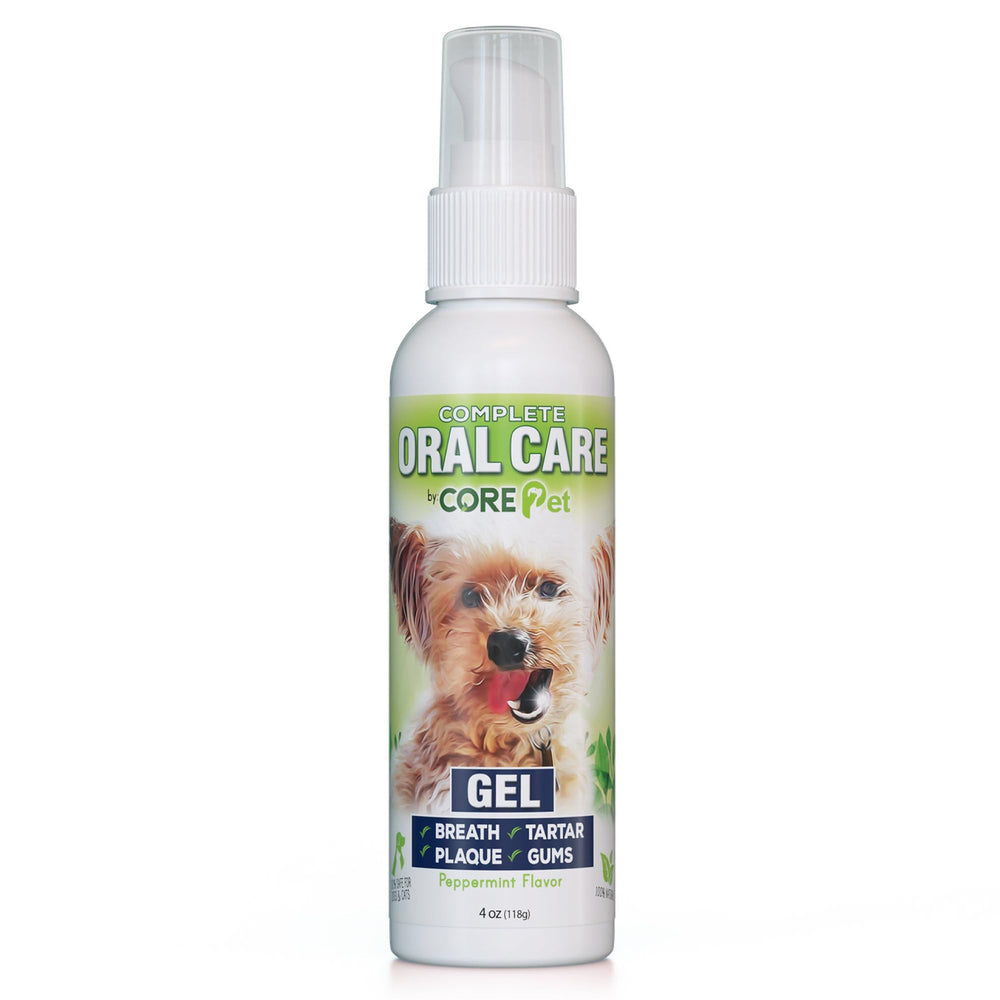 CORE Pet Cuidado Bucal Completo, botella vertida para uso sin cepillado y aliento fresco