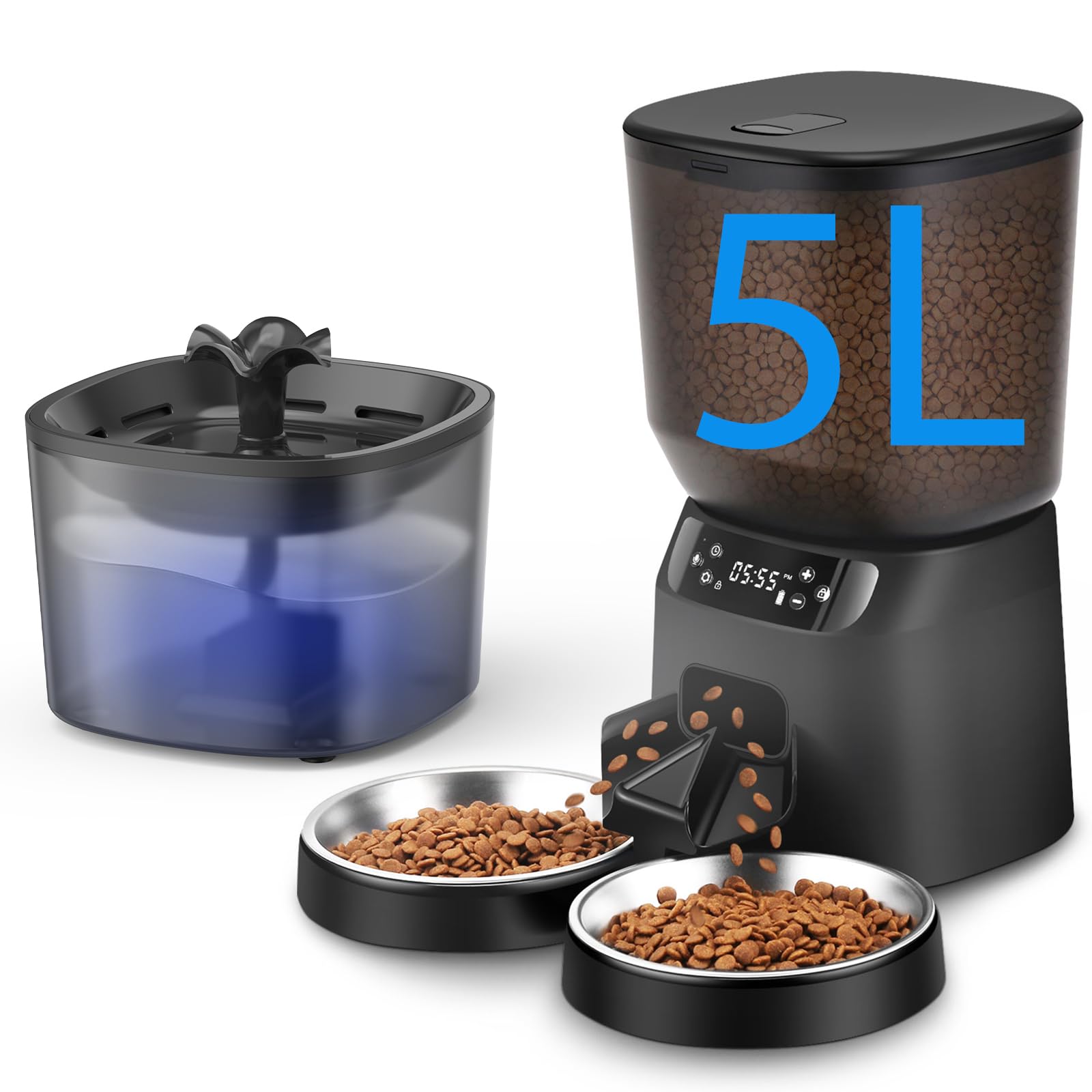 CORGOTE alimentador automático para gatos con programación diaria para comidas puntuales.
