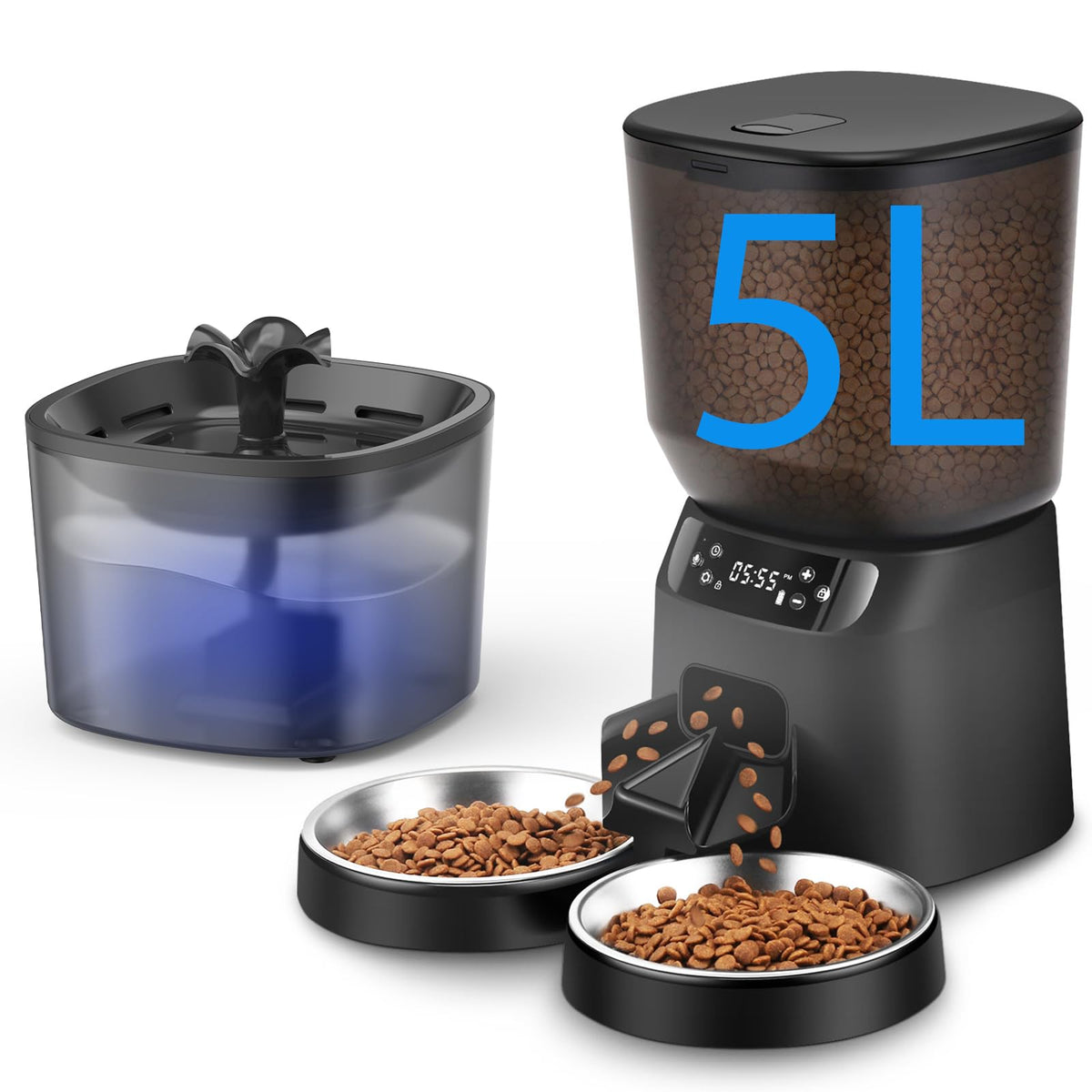 CORGOTE alimentador automático para gatos con programación diaria para comidas puntuales.