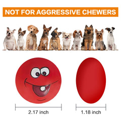 Coricorsu Juguete para perro bola masticable de látex natural para morder con seguridad.