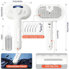 Cornnpet cepillo vapor con mango ergonómico para uso cómodo durante sesiones.