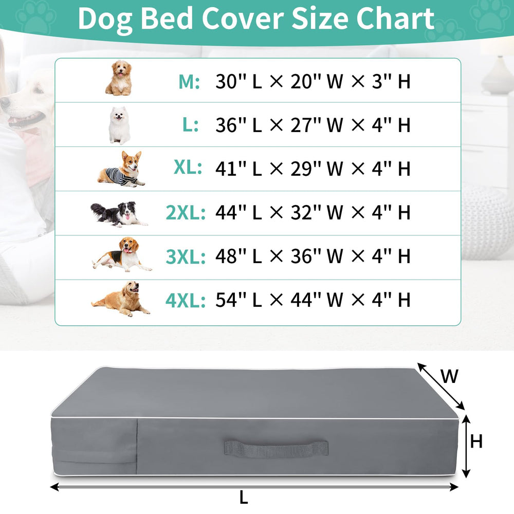 COSHNIBI funda de cama para perro con cremallera doble facilita la limpieza