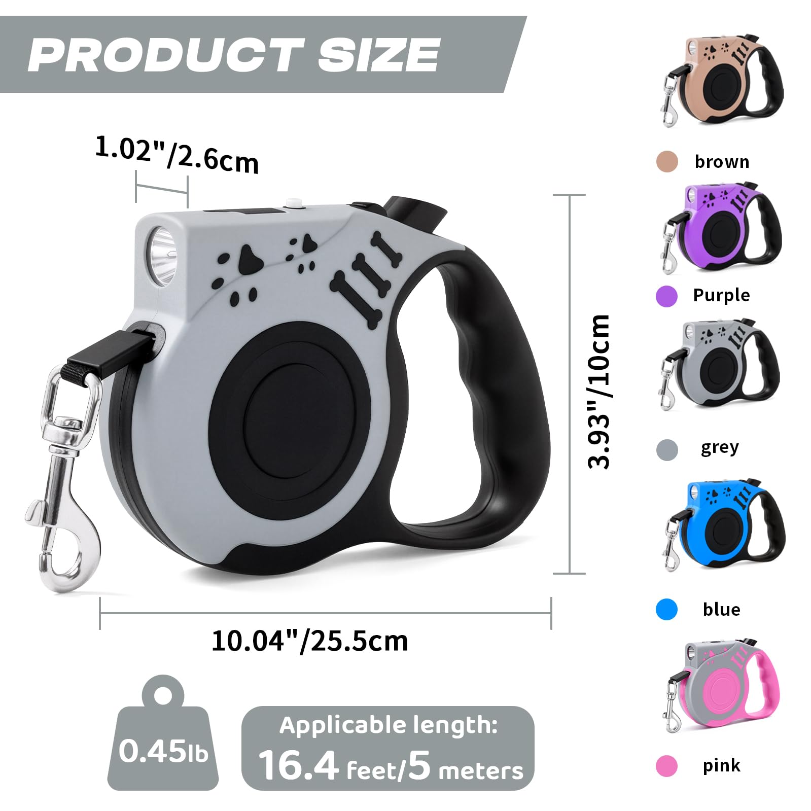 Agarre ergonómico COSOWO para paseos prolongados y cómodos.