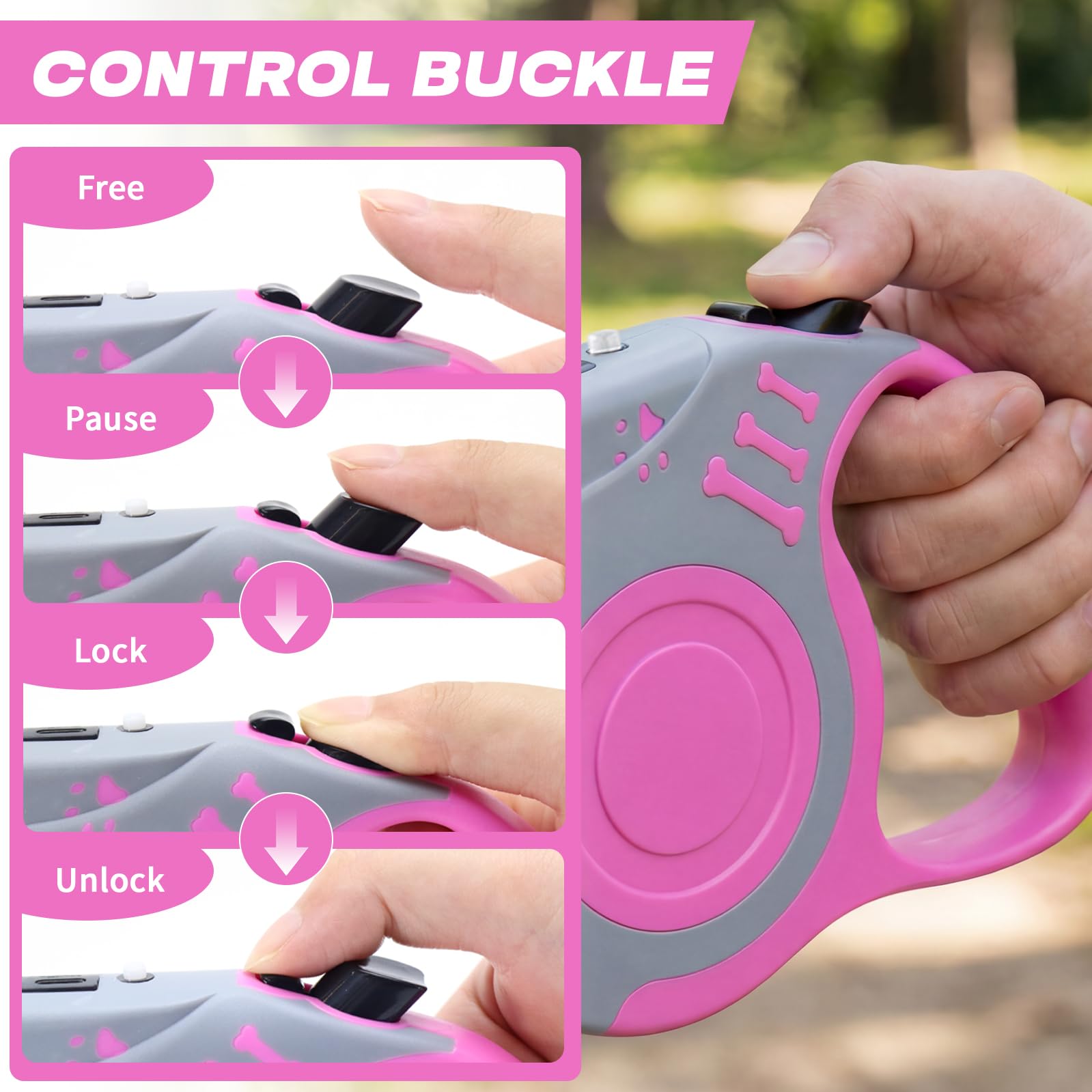 Controles con tres botones para manejo sencillo de la correa COSOWO