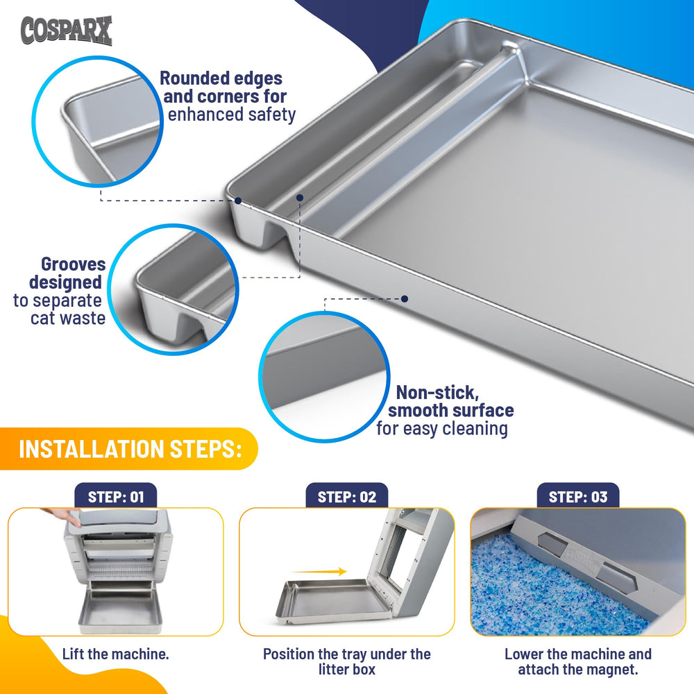 COSPARX producto reutilizable para caja de arena, mantenimiento fácil
