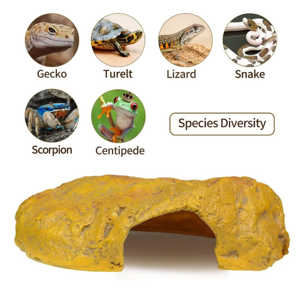 Cosyall roca refugio para reptiles facilita limpieza y reposo en el terrario.