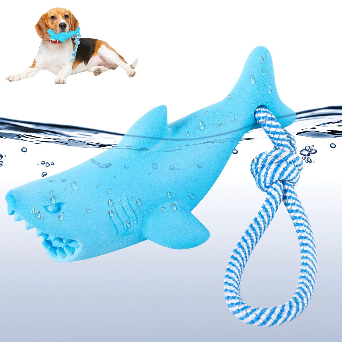 CoubonTail: juguete flotante para perros, ideal para juegos en agua.