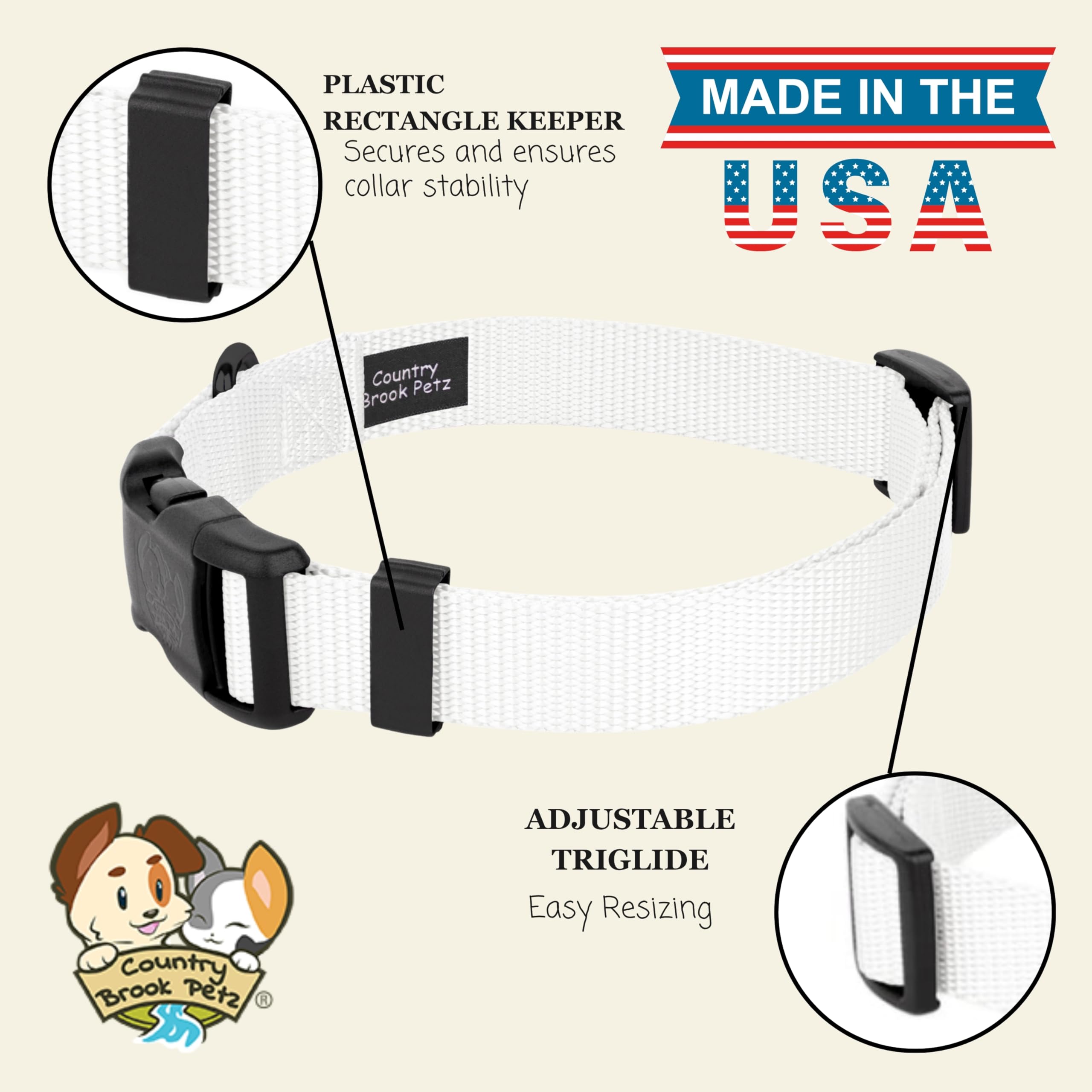 Collar Country Brook Design: diseñado para ajuste suave que abraza el cuello.
