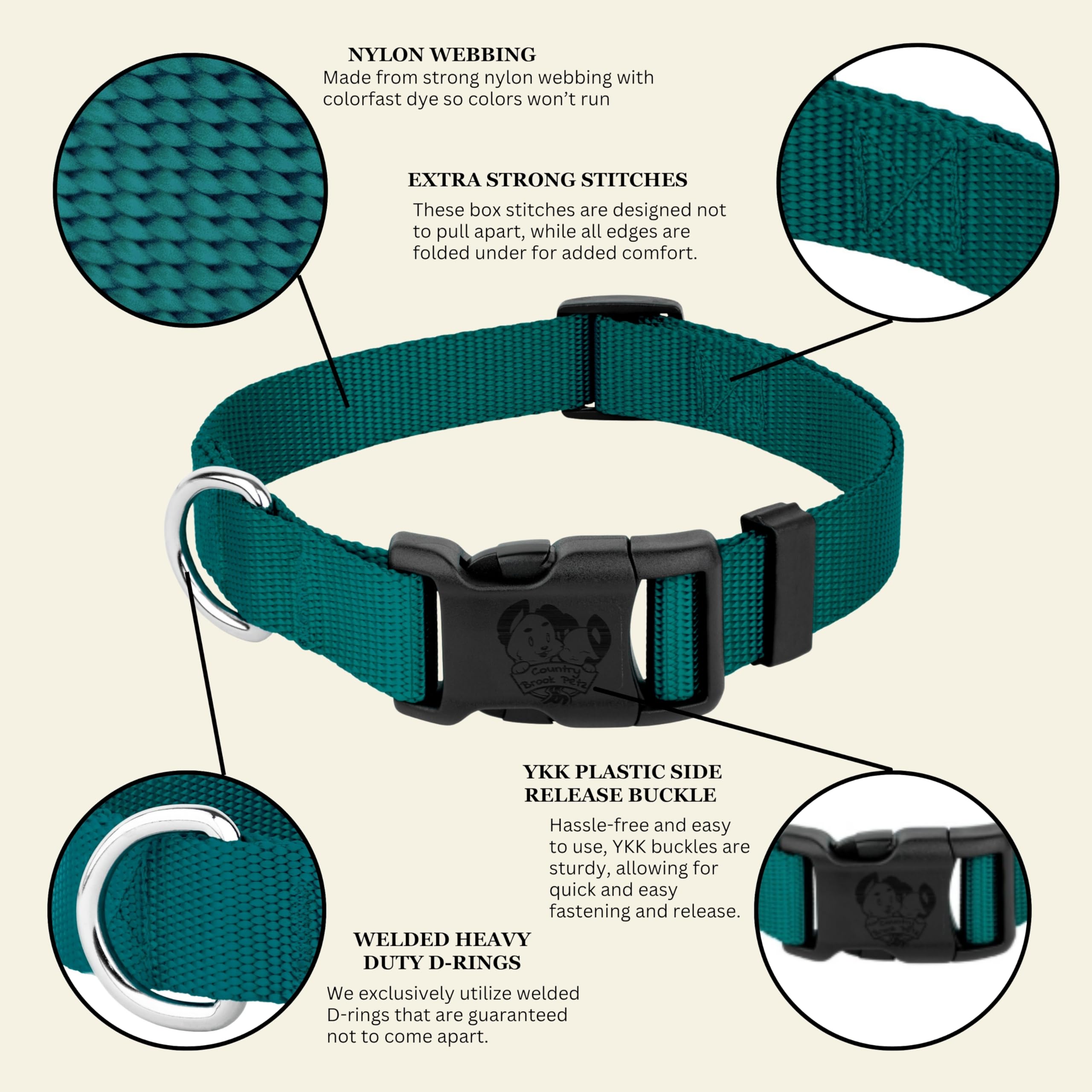 Collar lavable a máquina para limpieza rápida y sencilla.