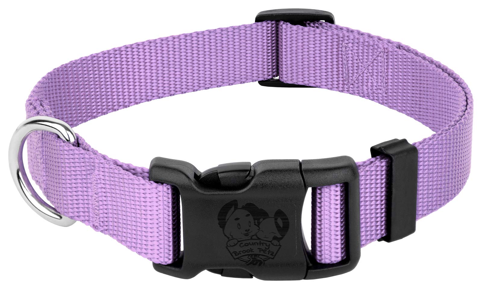 Uso diario del collar lavanda Country Brook Petz, cómodo y seguro