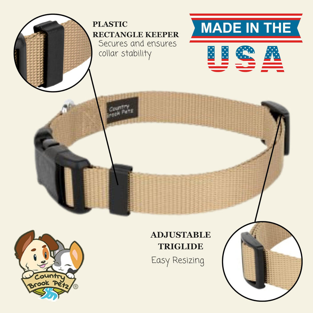 Country Brook Petz collar en perro mediano a grande, ajuste cómodo y seguro