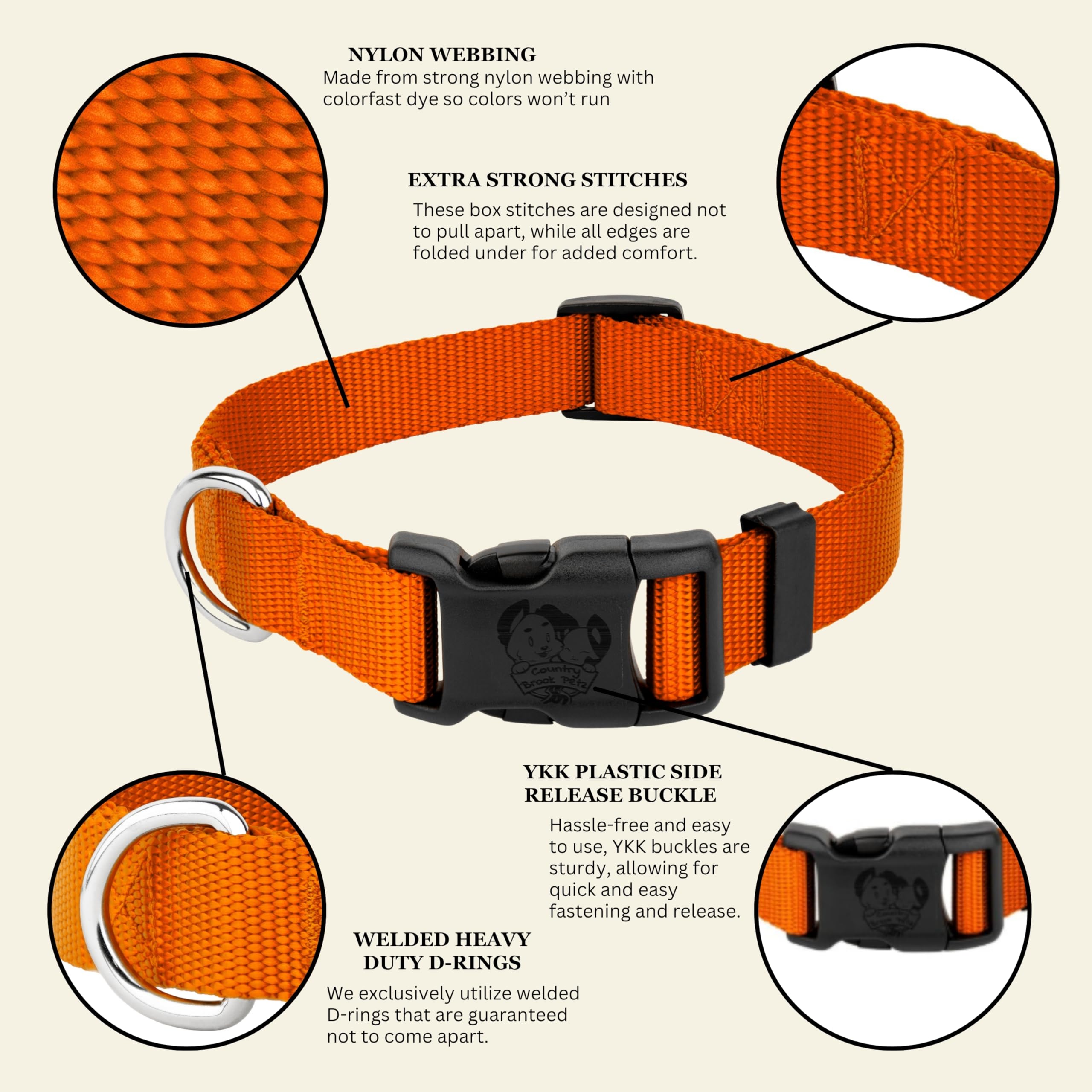 Country Brook Petz collar a juego con arneses y correas