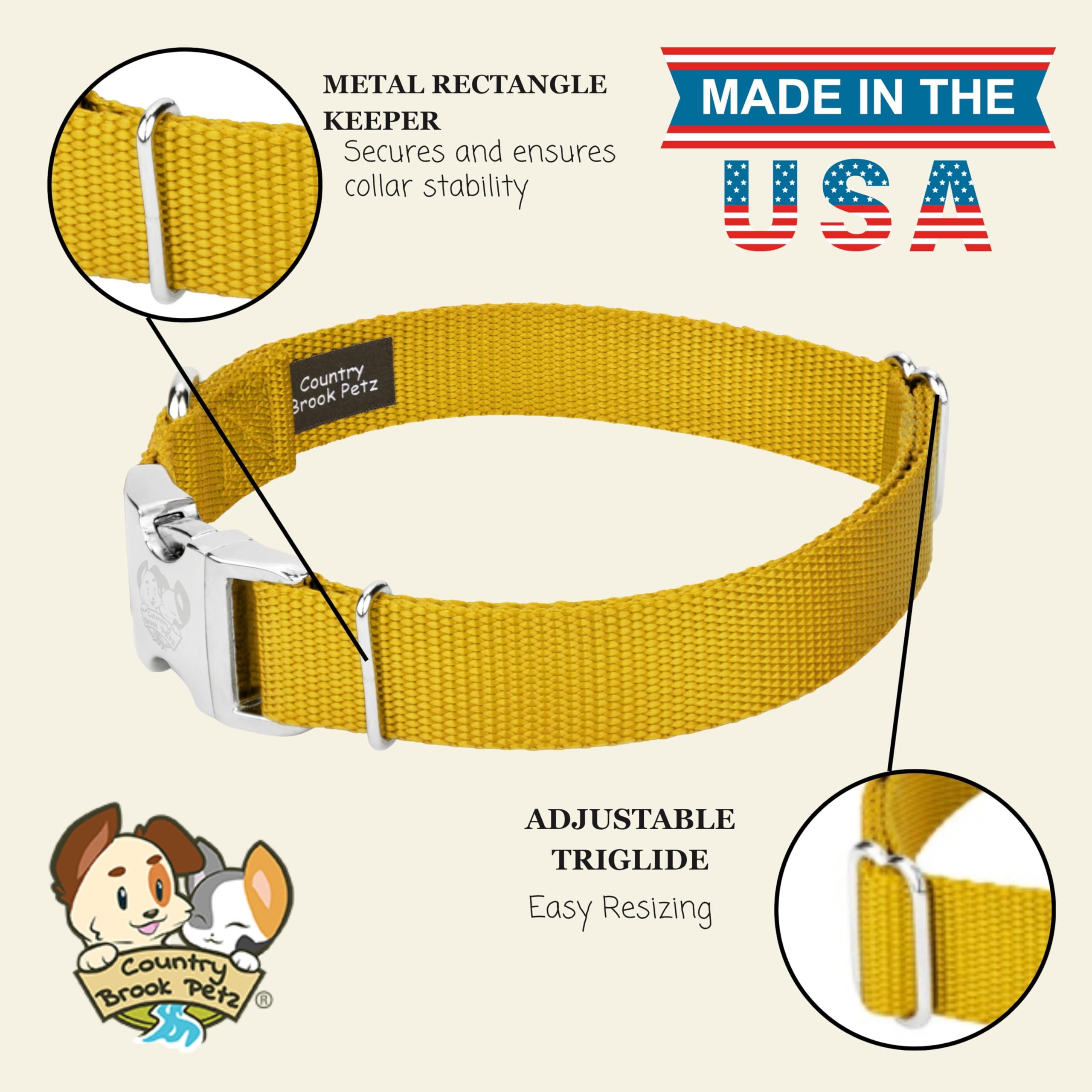 Country Brook Petz collar suave de nylon que se siente como un abrazo